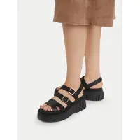 Clarks Dame Evamar Sandaler Med Strop Black Leather