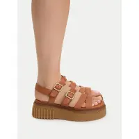 Clarks Dame Evamar Sandaler Med Strop Tan Leather