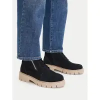 Caprice Bootie, blue, made of Leather with Block heel, Size 39