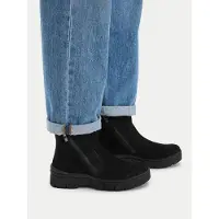 Caprice Bootie, black, made of Leather with Plateau heel, Size 37