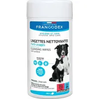 Francodex Plejende vådservietter til hund og kat - 80 stk.