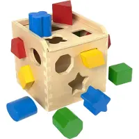 Toys MND Wooden Shape Sorting Cube