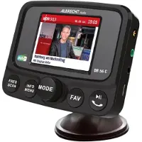 Albrecht DR56C, Bil, Digital, DAB, DAB+, MF, 87,6 - 107,9 MHz, 174 - 240 MHz, TFT