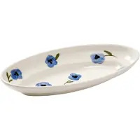 Pick a Poppy Madelen Möllard Pansy serveringsfad Blue, small, 22,5 cm
