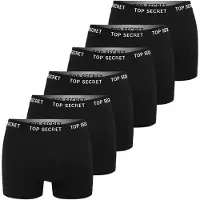 Top secret herre boxershorts i bomuld, 6-pak, størrelse M