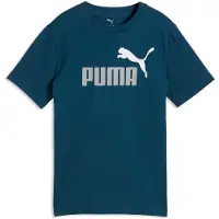 Puma Shirts 'ESS No.1' cyanblå / lysegrå / hvid