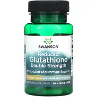 Swanson Health , Reduceret Glutathion Double Styrke, 60 Veggie Kapsler