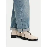 Caprice Bootie, white, made of Leather with Block heel, Size 38