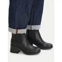 Timberland Timberlandtil kvinder. TB0A424XW021 Bellevaux Chelsea-støvler i sort læder (39 W), 3-5 cm, Ingen, Casual