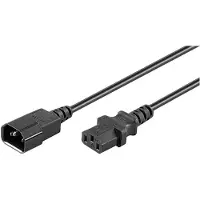 Microconnect - Forlængerkabel til strøm - IEC 60320 C14 til power IEC 60320 C13 - AC 250 V - 10 A - 10 m - sort