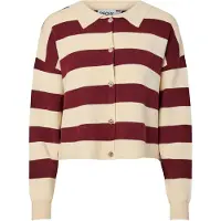 Pieces Cardigan 'PCJassy' beige / mørkerød