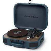 Muse MT-201 OB, Direct drev pladespiller, Automatisk, Blå, 33,45,75 rpm, Dreje, 10 W