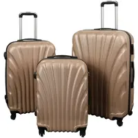Borg Living Kuffert - Musling guld - Praktisk hardcase kuffert