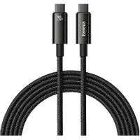 Baseus Tungsten Gold USB-C / USB-C-kabel - 3m, 240W - Sort