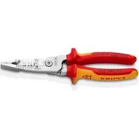 Knipex 13 76 200 ME, Beskyttende isolering, 290 g, Rød, Rustfrit stål, Gul