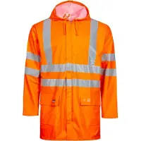 Lyngsøe Rainwear Lyngsøe regnjakke M - Hi-vis gul, vind & vandtæt, fast hætte m/snøre, LR55