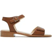 Caprice Heeled sandal, brown, made of Leather with Block heel, Size 36