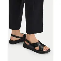 Caprice Sandal, black, made of Leather without heel, Size 41