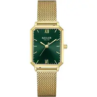 Régler Analogt ur 'Élégance Mesh Gold - Green' guld