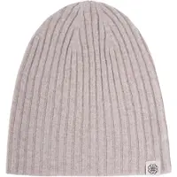 GOBI Cashmere Hue 'Unisex Cashmere Rib Knit Hat' hvid-meleret