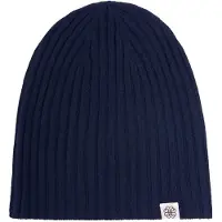 GOBI Cashmere Hue 'Unisex Cashmere Rib Knit Hat' mørkeblå