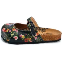 Calceo Træsko 'Women shoes -Calceo mules with flowers CAL2201' sort