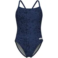 Arena Badedragt 'SNAKESKIN CHALLENGE BACK' navy / dueblå / mørkeblå