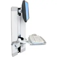 Ergotron StyleView - Monteringssæt (tastaturhylde, håndledsstøtte, musse støtte, panel vertikal løft) - for LCD-display/PC-udstyr - patientrum - stål - hvid - skærmstørrelse: op til 24