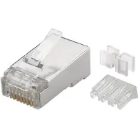 Microconnect Modular - Netværk-konnektor - RJ-45 (han) - afskærmet (pakke med 50)