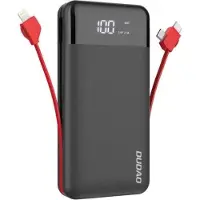 Dudao K1Pro powerbank 20000mAh 15Watt 4xcables sort