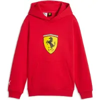 Puma Scuderia Ferrari Coloured Shield Fleece Hoodie Youth, Age, Rosso Corsa, 7-8Y