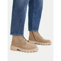 Caprice Bootie, beige, made of Leather with Block heel, Size 38