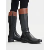 Caprice Boots, black, made of Leather with Block heel, Size 40.5
