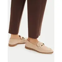 Caprice Slipper, beige, made of Leather with Block heel, Size 40