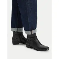 Caprice Bootie, black, made of Leather with Block heel, Size 38