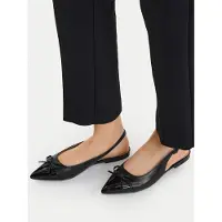 Caprice Ballerina, black, made of Leather and textile with Block heel, Size 37