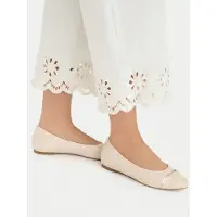 Caprice Ballerina, beige, made of Leather and textile with Block heel, Size 38.5