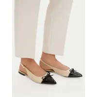 Caprice Ballerina, beige, made of Leather and textile with Block heel, Size 38