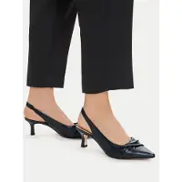Caprice sling pumps, blue, made of Leather with Queenie, Size 40.5