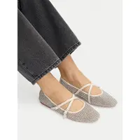 Steve madden Ballerinasko med rem 'Watchlist' creme / transparent