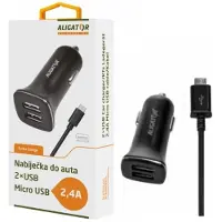 Aligator CHA0002, Automatisk, Cigartænder, 5 V, 2,4 A, 1 m, Sort