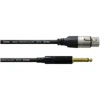 Cordial CCM 10 FP, 6.35mm, Hanstik, Hunstik, 10 m, Sort