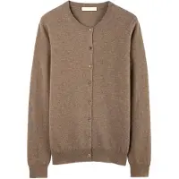 GOBI Cashmere Cardigan 'Essential' mørkebeige
