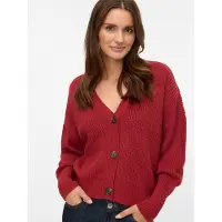 Vero Moda Cardigan 'VMLea' mørkerød