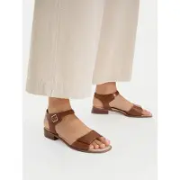 Caprice Heeled sandal, brown, made of Leather with Block heel, Size 38