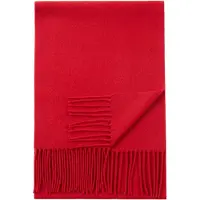 GOBI Cashmere Sjal 'Unisex Cashmere Fringed Scarf' knaldrød