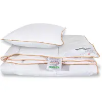 Borg Living Dyne pude sæt - Moskusdun sommerdyne - Sommerdyne 140x200 cm + pude 60x63 cm -
