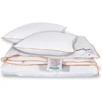 Borg Living Dyne pude sæt - Moskusdun sommerdyne - Sommerdyne 240x220 cm + 2 puder på 60x63 cm -