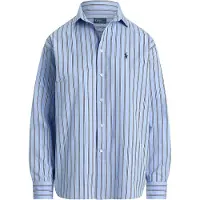 Ralph Lauren Polo Ralph Laurentil kvinder. 211910743514 Relaxed Fit stribet bomuldsskjorte blå (M), Casual, Lange ærmer