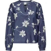 ONLY Bluse 'ONLSAKA' mørkeblå / hvid